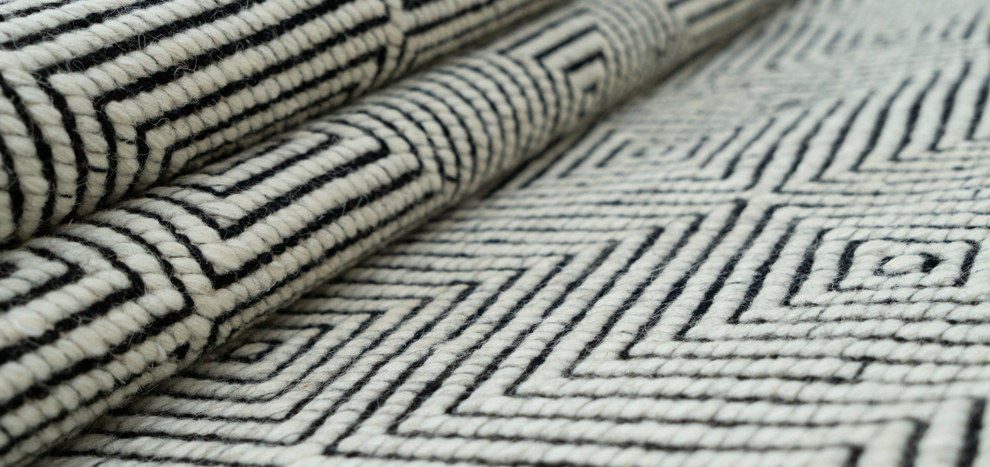 Hand Woven Diamond Textured Rug